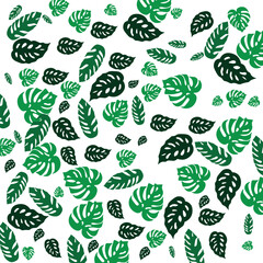 seamless pattern with green leaves