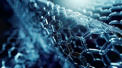 Obraz premium Nano-engineered graphene sheets high detail advanced materials 