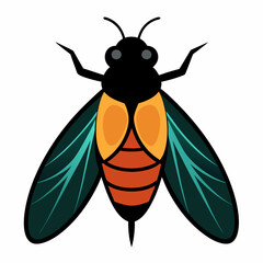 a cute Cicada vector artwork illustration