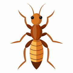 a cute Termite vector silhouette illustration