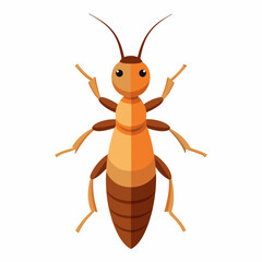 a cute Termite vector silhouette illustration
