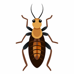 a cute Termite vector silhouette illustration