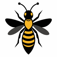 cute Wasp  vector silhouette illustration and svg