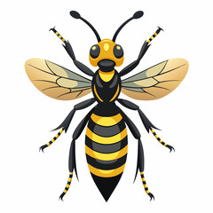 cute Wasp  vector silhouette illustration and svg