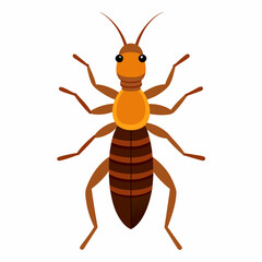 a cute Termite vector silhouette illustration