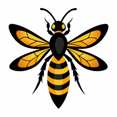 cute Wasp  vector silhouette illustration and svg