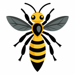 cute Wasp  vector silhouette illustration and svg