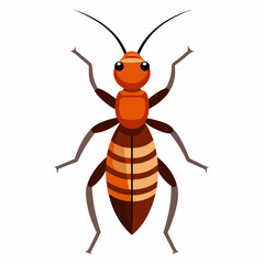 a cute Termite vector silhouette illustration