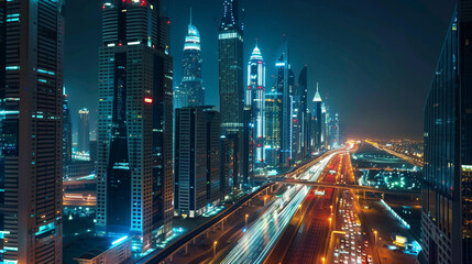 Obraz premium traffic at night