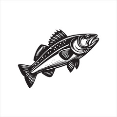 Fototapeta premium Cod Fish Vector