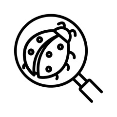 Vector black line icon for Entomology