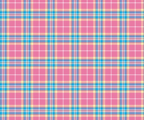 Plaid pattern, black, white, seamless for textiles and design clothing, skirts, pants, aprons, tablecloths, blankets or decorative fabrics. Vector illustration.