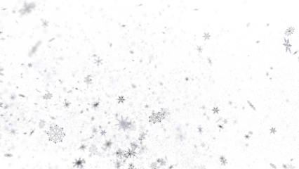 Snowflake Ballet: Exquisite 3D Illustration of Descending Festive Snowflakes in Motion