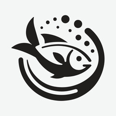 Obraz premium Premium Fish Silhouette Logo Design for Modern Brands