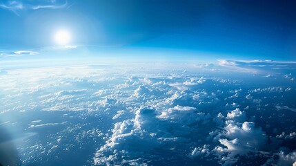 Fototapeta premium atmosphere, a thin veil of gases, sustains life by providing oxygen, protecting us from harmful solar radiation, and regulating temperature.