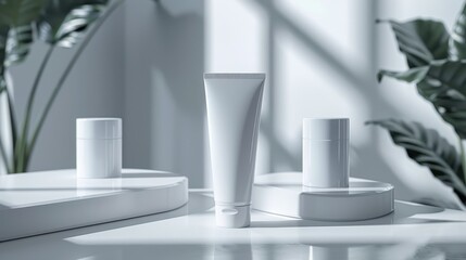 Photoshoot of hand cream packaging, different angles, ultra-white background, futuristic style, soft focus, 4k, illustration background