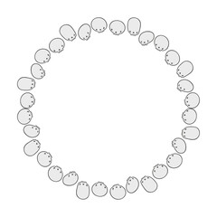 Hand drawn halloween frame template design