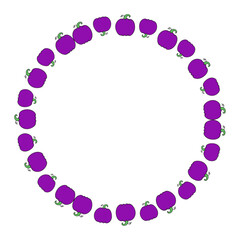 Hand drawn halloween frame template design