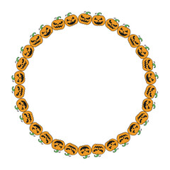 Hand drawn halloween frame template design