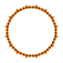 Hand drawn halloween frame template design