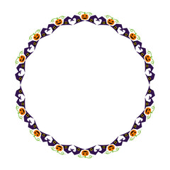 Hand drawn halloween frame template design