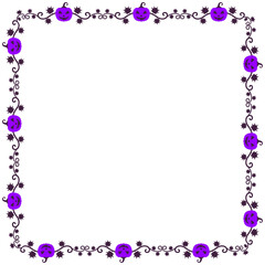 Hand drawn halloween frame template design