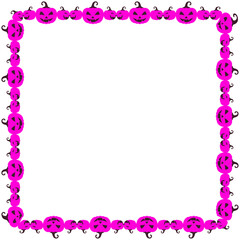 Hand drawn halloween frame template design