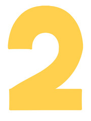 数字のニのイラスト素材