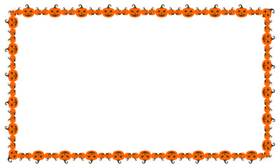 Hand drawn halloween frame template design