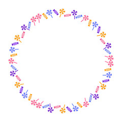 Hand drawn halloween frame template design