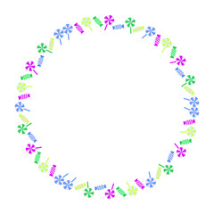 Hand drawn halloween frame template design