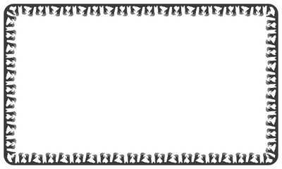 Hand drawn halloween frame template design