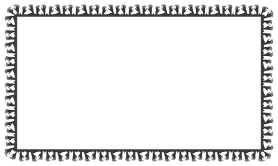 Hand drawn halloween frame template design