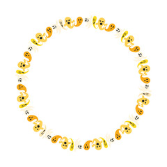 Hand drawn halloween frame template design