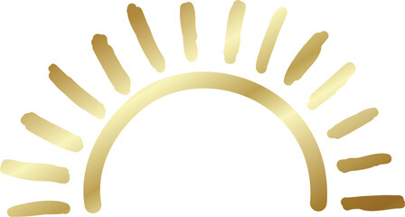 Set of golden suns. Elements for design