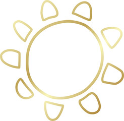 Set of golden suns. Elements for design