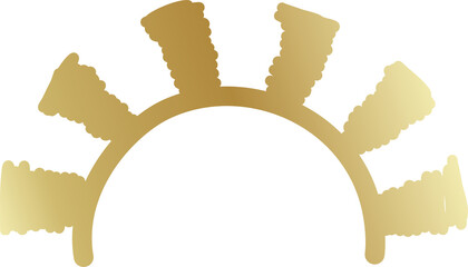 Set of golden suns. Elements for design