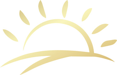 Obraz premium Set of golden suns. Elements for design