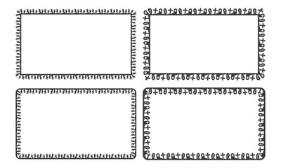 Hand drawn halloween frame template design collection