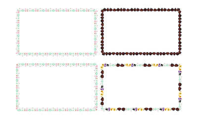 Hand drawn halloween frame template design collection