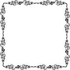 Hand drawn halloween frame template design
