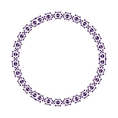 Hand drawn halloween frame template design