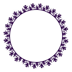 Hand drawn halloween frame template design