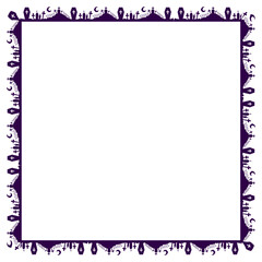 Hand drawn halloween frame template design