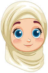 Cute girl with big blue eyes