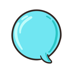 speech bubble message icon on a white backgound