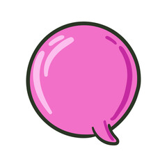 speech bubble message icon illustration on white backgound