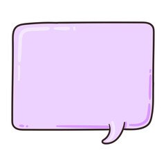 speech bubble message illustration on a white backgound