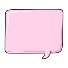 speech bubble message illustration on white backgound