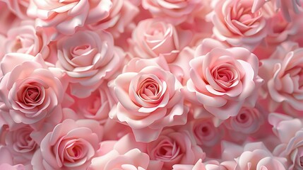 Rose Background for Wedding Invitation Cards: Top View, Empty Space Included